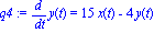 q4 := diff(y(t), t) = 15*x(t)-4*y(t)