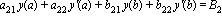 a[21]*y(a)+a[22]*`y'`(a)+b[21]*y(b)+b[22]*`y'`(b) = B[2]