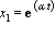 x[1] = exp(alpha*t)