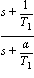 (s+1/T[1])/(s+alpha/T[1])