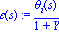 epsilon(s) := theta[i](s)/(1+Y)
