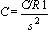 C = `C/R`/s^2