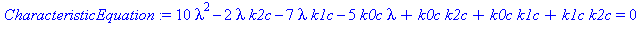 10*lambda^2-2*lambda*k2c-7*lambda*k1c-5*k0c*lambda+k0c*k2c+k0c*k1c+k1c*k2c = 0
