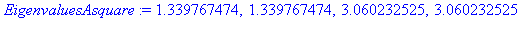 1.339767474, 1.339767474, 3.060232525, 3.060232525