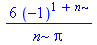 6*(-1)^(1+n)/(n*Pi)