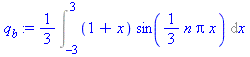 1/3*Int((1+x)*sin(1/3*n*Pi*x), x = -3 .. 3)