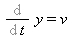 Diff(y, t) = v