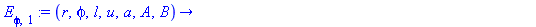 E[phi, 1] := proc (r, phi, l, u, a, A, B) options operator, arrow; -I*a*cos(l*phi)*(beta[z]*A*l*a*BesselJ(l, u*r/a)+omega*mu[0]*B*BesselJ(l+1, u*r/a)*u*r-omega*mu[0]*B*BesselJ(l, u*r/a)*l*a)/(u^2*r) e...
