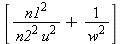 [n1^2/(n2^2*u^2)+1/(w^2)]