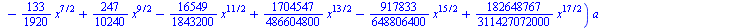 `+`(`*`(`+`(x, `-`(`*`(`/`(1, 3), `*`(`^`(x, 2)))), `*`(`/`(1, 10), `*`(`^`(x, 3))), `-`(`*`(`/`(1, 30), `*`(`^`(x, 4)))), `*`(`/`(13, 1080), `*`(`^`(x, 5))), `-`(`*`(`/`(91, 19800), `*`(`^`(x, 6)))),...