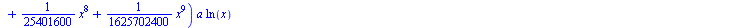 `+`(`*`(`+`(x, `*`(`^`(x, 2)), `*`(`/`(1, 4), `*`(`^`(x, 3))), `*`(`/`(1, 36), `*`(`^`(x, 4))), `*`(`/`(1, 576), `*`(`^`(x, 5))), `*`(`/`(1, 14400), `*`(`^`(x, 6))), `*`(`/`(1, 518400), `*`(`^`(x, 7))...