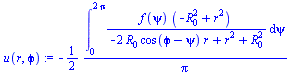 `+`(`-`(`/`(`*`(`/`(1, 2), `*`(int(`/`(`*`(f(psi), `*`(`+`(`-`(`*`(`^`(R[0], 2))), `*`(`^`(r, 2))))), `*`(`+`(`-`(`*`(2, `*`(R[0], `*`(cos(`+`(`ϕ`, `-`(psi))), `*`(r))))), `*`(`^`(r, 2)), `*`(`...