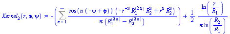 `+`(`-`(Sum(`/`(`*`(cos(`*`(n, `*`(`+`(`-`(psi), `ϕ`)))), `*`(`+`(`-`(`*`(`^`(r, `+`(`-`(n))), `*`(`^`(R[1], `+`(`*`(2, `*`(n)))), `*`(`^`(R[2], n))))), `*`(`^`(r, n), `*`(`^`(R[2], n)))))), `*...