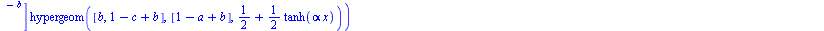 `:=`(psi(x), `*`(`^`(`*`(`+`(`/`(1, 2), `-`(`*`(`/`(1, 2), `*`(tanh(`*`(alpha, `*`(x))))))), `*`(`+`(`-`(`/`(1, 2)), `-`(`*`(`/`(1, 2), `*`(tanh(`*`(alpha, `*`(x))))))))), `+`(`-`(`/`(`*`(`+`(`*`(`/`(...