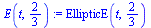 EllipticE(t, `/`(2, 3))