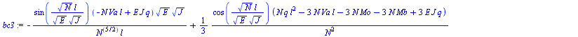 Typesetting:-mprintslash([`:=`(bc3, `+`(`-`(`/`(`*`(sin(`/`(`*`(`^`(N, `/`(1, 2)), `*`(l)), `*`(`^`(E, `/`(1, 2)), `*`(`^`(J, `/`(1, 2)))))), `*`(`+`(`-`(`*`(N, `*`(Va, `*`(l)))), `*`(E, `*`(J, `*`(q)...