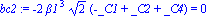 bc2 := -2*beta1^3*2^(1/2)*(-_C1+_C2+_C4) = 0