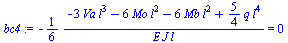 `+`(`-`(`/`(`*`(`/`(1, 6), `*`(`+`(`-`(`*`(3, `*`(Va, `*`(`^`(l, 3))))), `-`(`*`(6, `*`(Mo, `*`(`^`(l, 2))))), `-`(`*`(6, `*`(Mb, `*`(`^`(l, 2))))), `*`(`/`(5, 4), `*`(q, `*`(`^`(l, 4))))))), `*`(E, `...