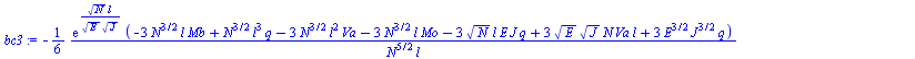 `+`(`-`(`/`(`*`(`/`(1, 6), `*`(exp(`/`(`*`(`^`(N, `/`(1, 2)), `*`(l)), `*`(`^`(E, `/`(1, 2)), `*`(`^`(J, `/`(1, 2)))))), `*`(`+`(`-`(`*`(3, `*`(`^`(N, `/`(3, 2)), `*`(l, `*`(Mb))))), `*`(`^`(N, `/`(3,...