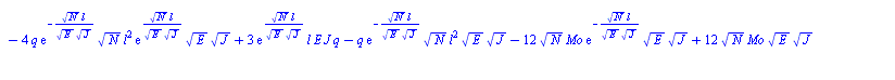 {Mb = `+`(`-`(`/`(`*`(`/`(1, 6), `*`(`+`(`*`(12, `*`(`^`(N, `/`(1, 2)), `*`(Mo, `*`(exp(`/`(`*`(`^`(N, `/`(1, 2)), `*`(l)), `*`(`^`(E, `/`(1, 2)), `*`(`^`(J, `/`(1, 2)))))), `*`(exp(`+`(`-`(`/`(`*`(`^...