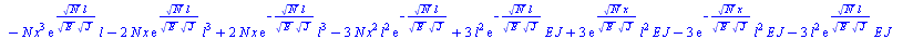 `+`(`/`(`*`(`/`(1, 6), `*`(q, `*`(`+`(`*`(3, `*`(`^`(N, `/`(1, 2)), `*`(x, `*`(exp(`+`(`-`(`/`(`*`(`^`(N, `/`(1, 2)), `*`(l)), `*`(`^`(E, `/`(1, 2)), `*`(`^`(J, `/`(1, 2)))))))), `*`(`^`(E, `/`(1, 2))...