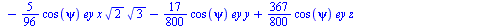 `+`(`-`(`*`(`/`(5, 144), `*`(epsi, `*`(x, `*`(`^`(2, `/`(1, 2)), `*`(`^`(3, `/`(1, 2)))))))), `-`(`*`(`/`(17, 1200), `*`(epsi, `*`(y)))), `*`(`/`(367, 1200), `*`(epsi, `*`(z))), `*`(`/`(31, 48), `*`(s...