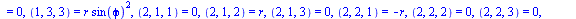 [ijk] = (table( [( index_char ) = [-1, -1, -1], ( compts ) = array( 1 .. 3, 1 .. 3, 1 .. 3, [( 3, 3, 1 ) = `+`(`-`(`*`(r, `*`(`^`(sin(phi), 2))))), ( 1, 2, 1 ) = 0, ( 3, 3, 2 ) = `+`(`-`(`*`(`^`(r, 2)...