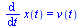 diff(x(t), t) = v(t)
