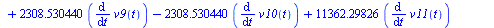 `+`(`*`(882500., `*`(diff(diff(psi(t), t), t)))) = `+`(`*`(11362.29826, `*`(diff(v1(t), t))), `-`(`*`(11362.29826, `*`(diff(v2(t), t)))), `*`(2308.530440, `*`(diff(v3(t), t))), `-`(`*`(2308.530440, `*...