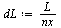 `:=`(dL, `/`(`*`(L), `*`(nx)))