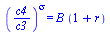 `^`(`/`(`*`(c4), `*`(c3)), sigma) = `*`(B, `*`(`+`(1, r)))