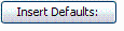 Insert Defaults: