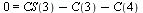 0 = `+`(CS(3), `-`(C(3)), `-`(C(4)))