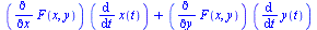 `+`(`*`(diff(F(x, y), x), `*`(diff(x(t), t))), `*`(diff(F(x, y), y), `*`(diff(y(t), t))))