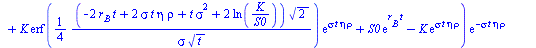 `+`(`*`(`/`(1, 2), `*`(exp(`+`(`-`(`*`(r[A], `*`(t))))), `*`(X0, `*`(`+`(`-`(`*`(S0, `*`(exp(`*`(r[B], `*`(t))), `*`(erf(`+`(`/`(`*`(`/`(1, 4), `*`(`^`(2, `/`(1, 2)), `*`(`+`(`*`(2, `*`(ln(`/`(`*`(K),...