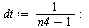 `:=`(dt, `/`(1, `*`(`+`(n4, `-`(1))))); -1