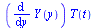 `*`(diff(Y(y), y), `*`(T(t)))