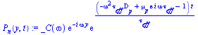 `*`(_C(omega), `*`(exp(`+`(`-`(`*`(i, `*`(omega, `*`(y)))))), `*`(exp(`/`(`*`(`+`(`-`(`*`(`^`(omega, 2), `*`(tau[eff], `*`(D[p])))), `*`(mu[p], `*`(epsilon, `*`(i, `*`(omega, `*`(tau[eff]))))), `-`(1)...
