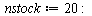 restart; 1; with(combinat); -1; `:=`(nstock, 20); -1; `:=`(P, 1); -1; nops(choose(nstock, P)); 1