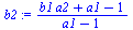 `assign`(b2, `/`(`*`(`+`(`*`(b1, `*`(a2)), a1, `-`(1))), `*`(`+`(a1, `-`(1)))))