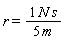 r = N*s/(5*m)